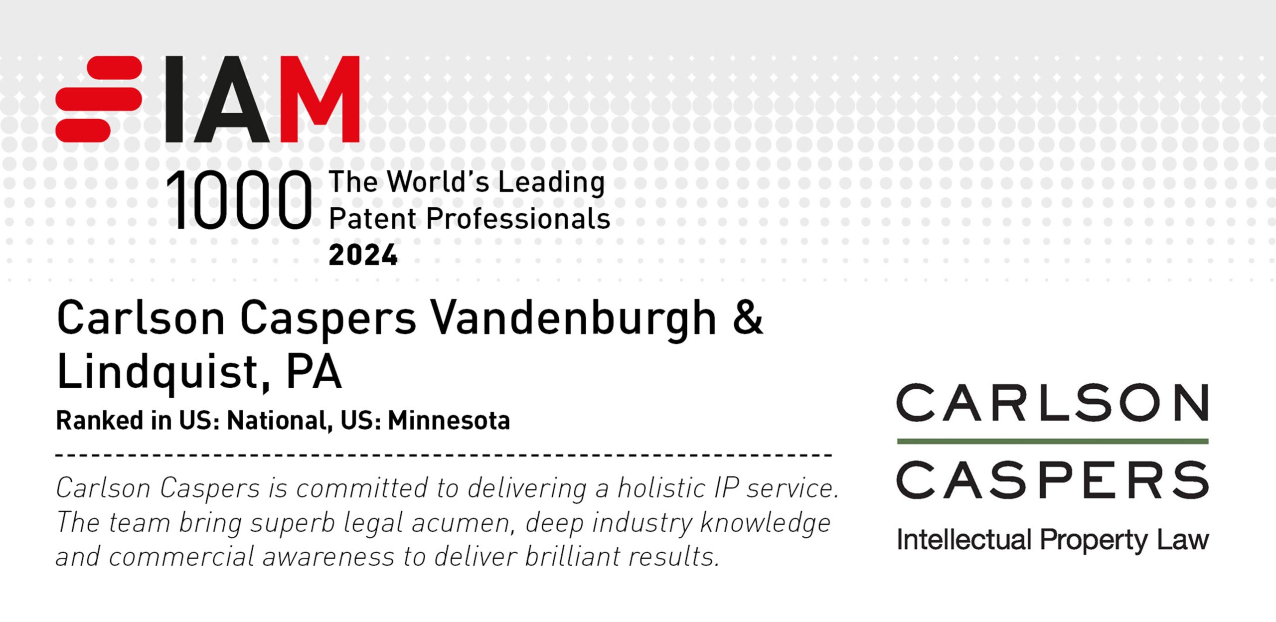 IAM 1000 Badge - Carlson Caspers IAM 1000 Badge - Carlson Caspers